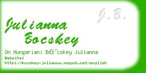 julianna bocskey business card